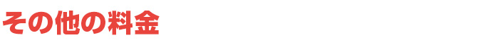 その他の料金